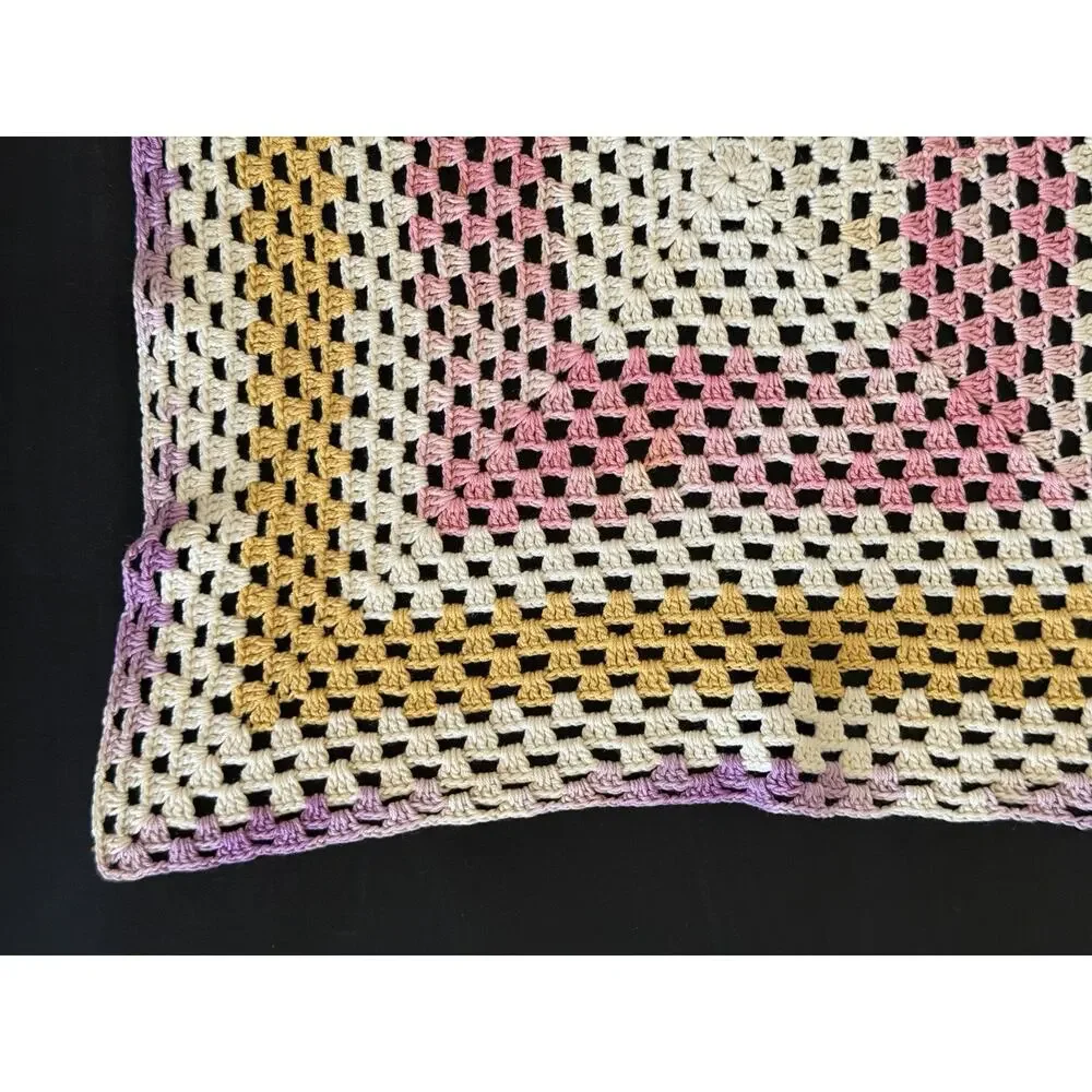 Vintage Crochet Doily Bundle Pink Lavender White Cottage Farmhouse Handmade Deco